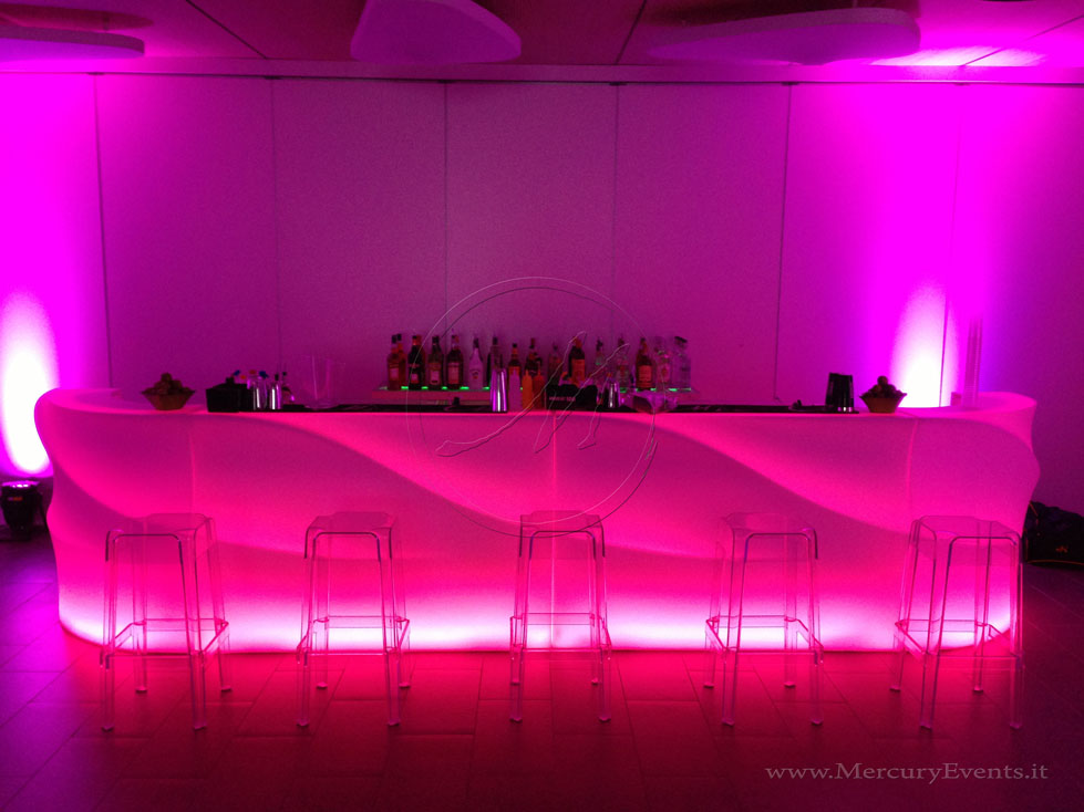 Mercury Events Open Bar catering - bar luminoso luxury events eataly