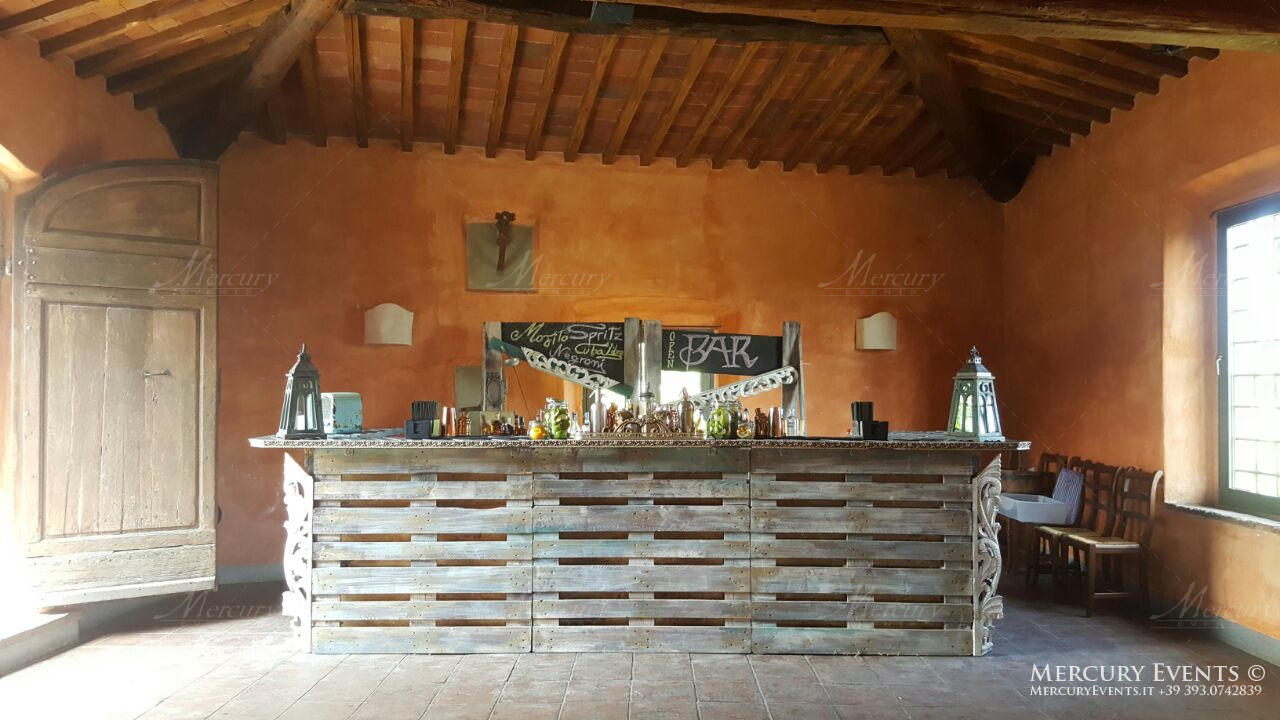 Open bar catering Castello di Meleto Chianti